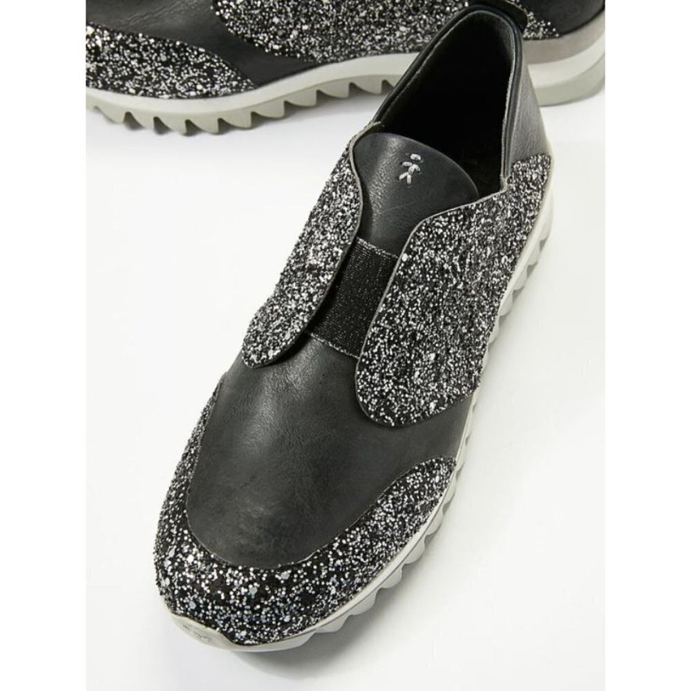 Free People Henry Beguelin Twinkle Slip-On Leather Sneaker Glitter Size 39 US 9